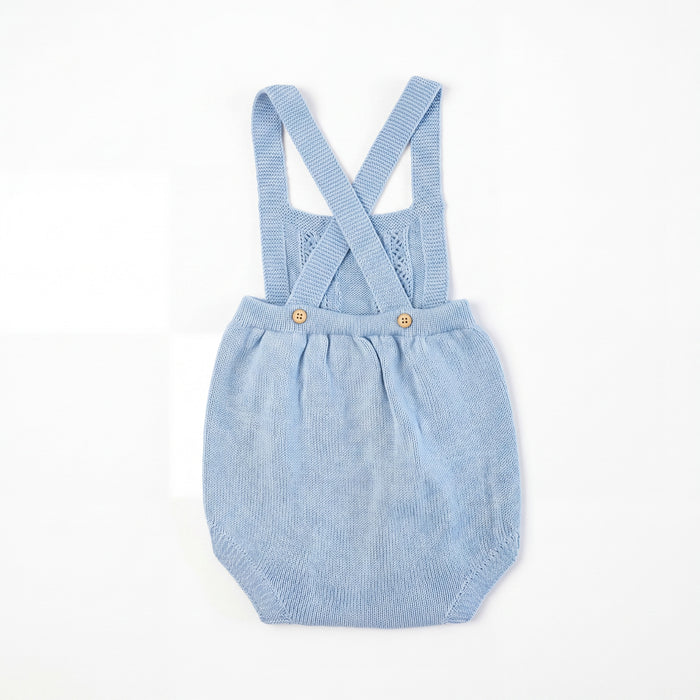 Light Blue Dot Romper