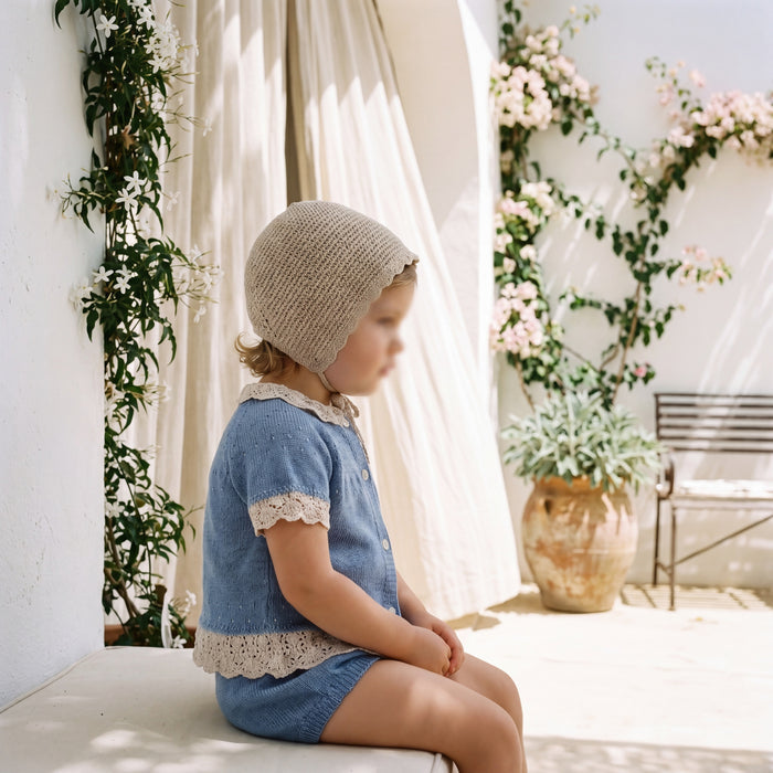 Light Blue with Lace Blouse & Bloomers