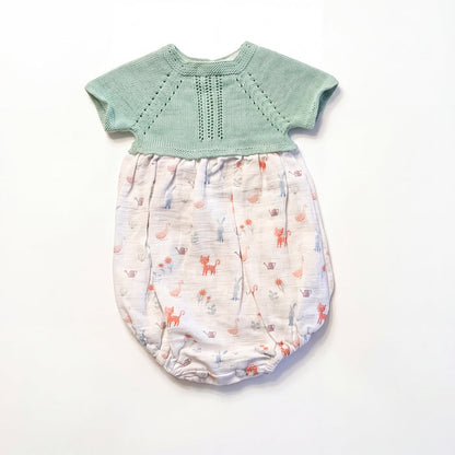 Light Green Printed Romper