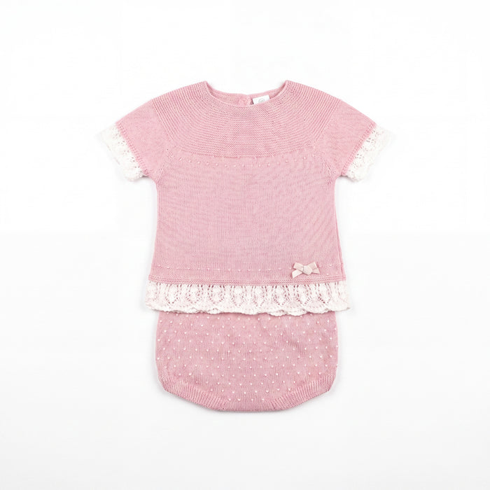 Light Pink with Lace Blouse & Bloomers