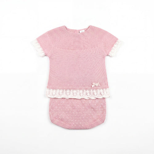 Light Pink with Lace Blouse & Bloomers