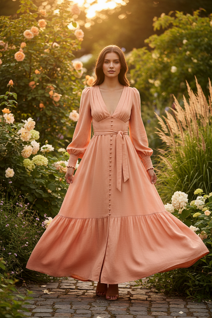 Linen & Rayon Blend - Georgia Peach