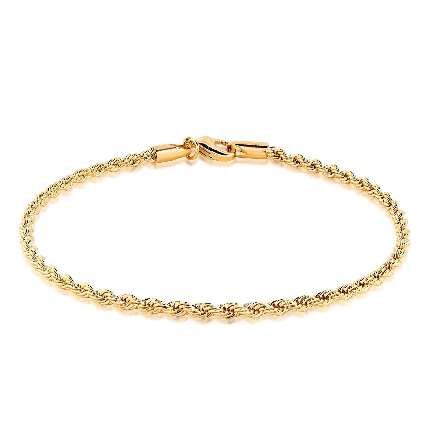 18k Gold Plated Braided Rope Anklet
