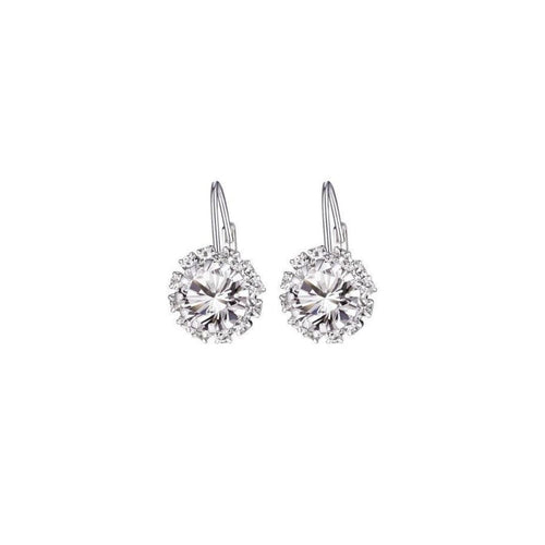 18K White Gold Plated Crystal Earrings