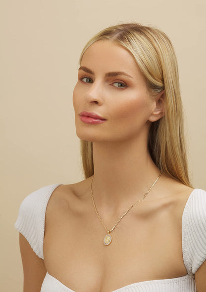 18K Gold Plated Mother Mary Necklace