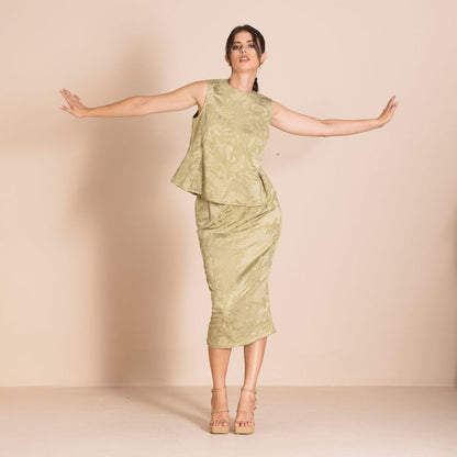 Megan Salmon - Cowslip Monroe Skirt - Pistachio - M7602