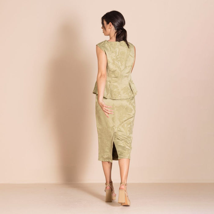 Megan Salmon - Cowslip Monroe Skirt - Pistachio - M7602