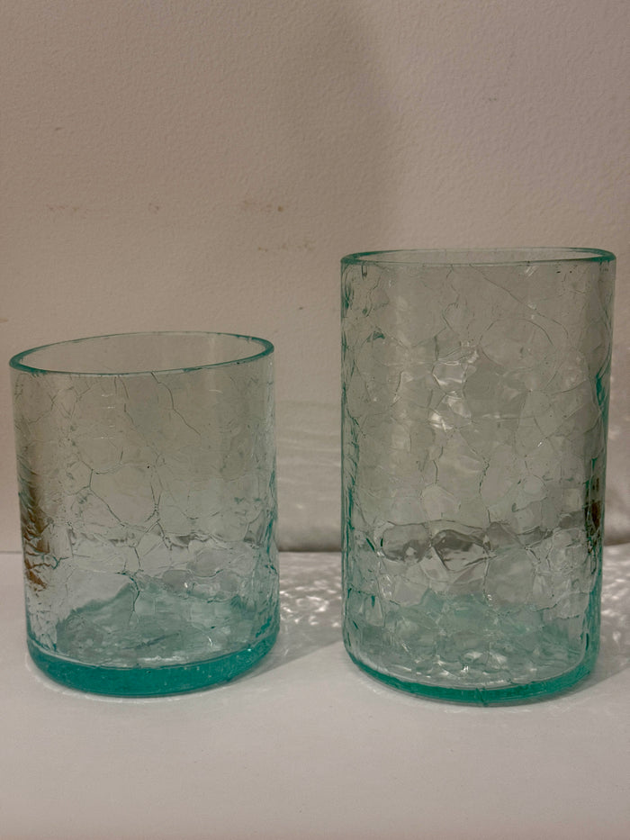 M+H - Crackle Glass Tumbler