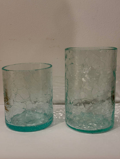 M+H - Crackle Glass Tumbler