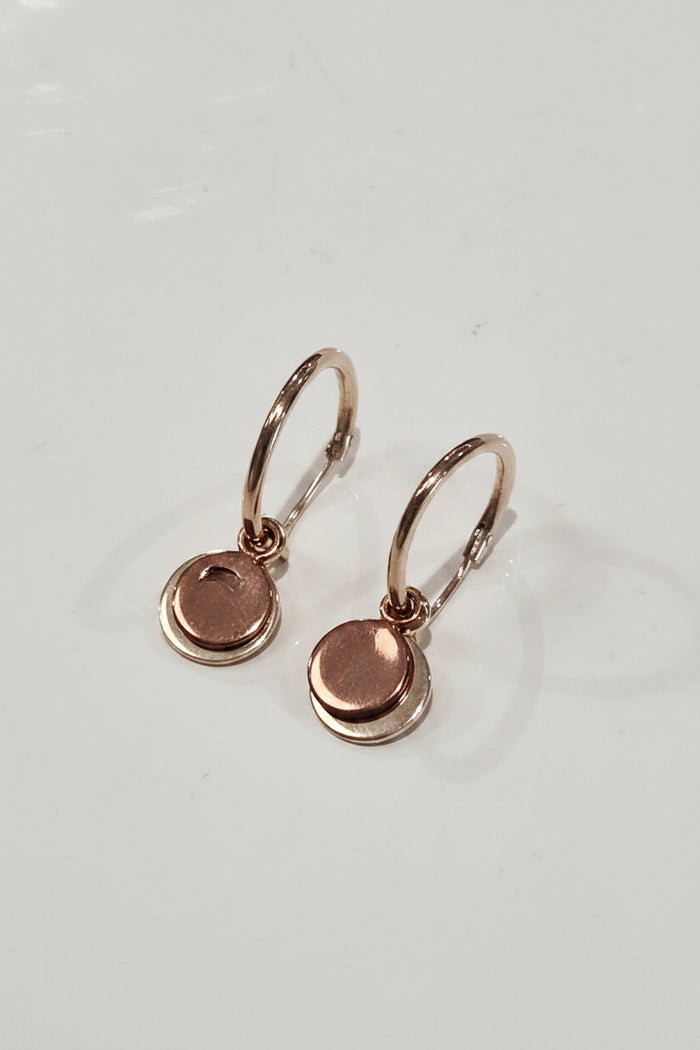 M&H - Hoop Silver & Rose Gold Discs