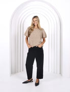 Monaco Toni Barrel Mid Rise Jet Black Cord