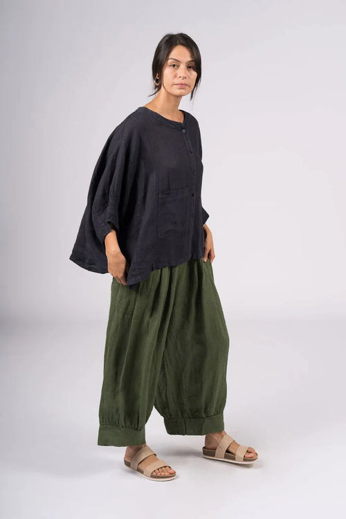 Montaigne - Desi Linen Pants with Back Pockets