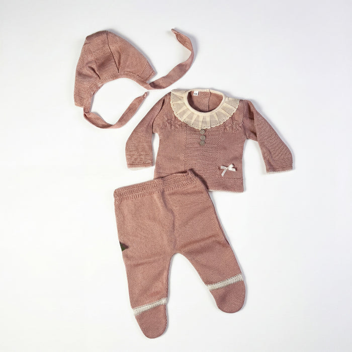 Newborn Makeup Collar Set 3 Pieces — AGÜ Baby Spanish baby clothes
