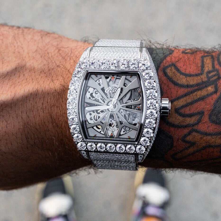 40MM Perennial Era® Skeleton Watch- Fully Iced