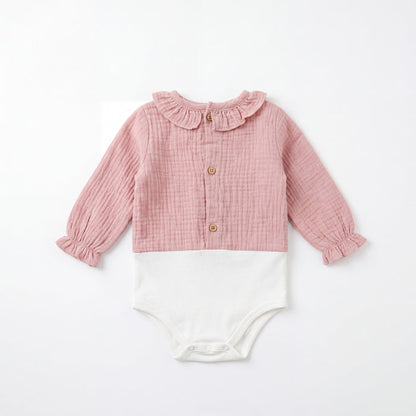 Pink Makeup Body Long Sleeve with Collar