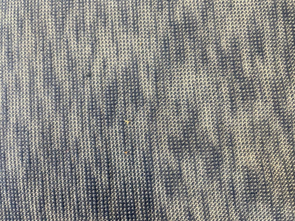 Poly Jersey Heather Textured - White & Blue