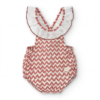 Red Zig Zag Romper — AGÜ Baby Spanish baby clothes