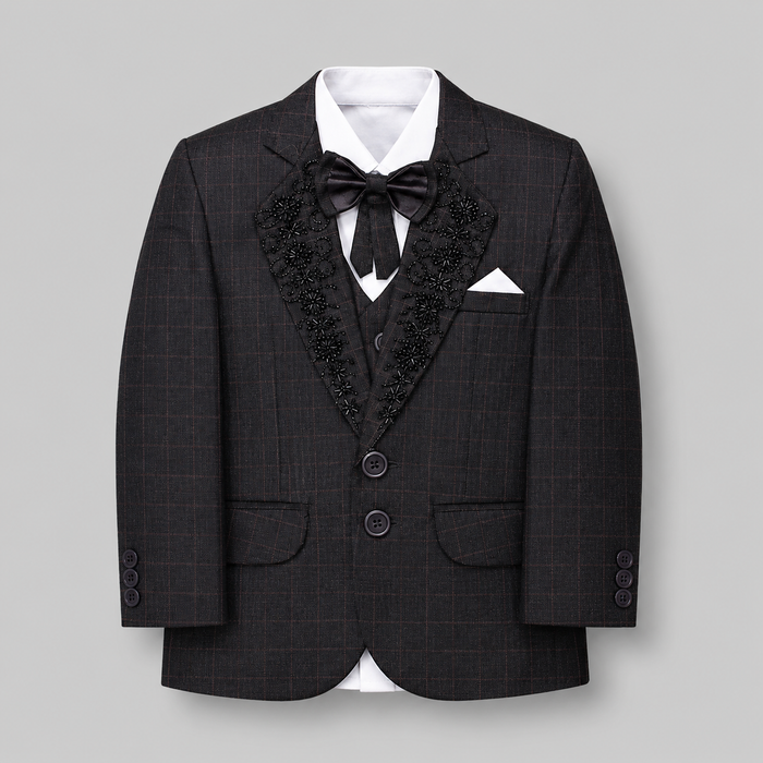 Royal Embroidered Boys Formal Five-Piece Suit GE7777