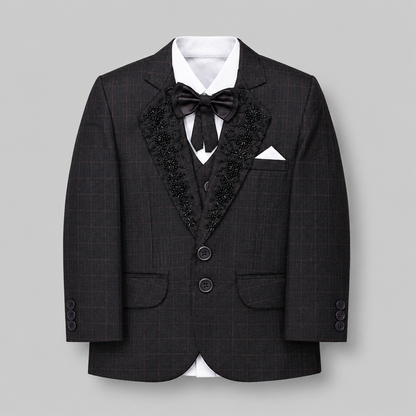 Royal Embroidered Boys Formal Five-Piece Suit GE7777