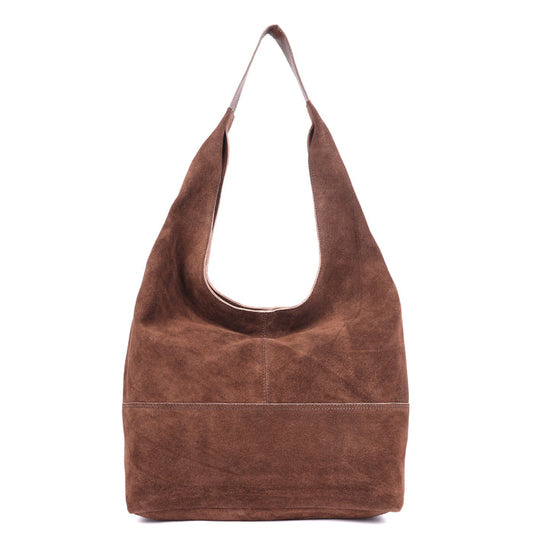 Rugged Hide - Petal Large Suede Tote Bag