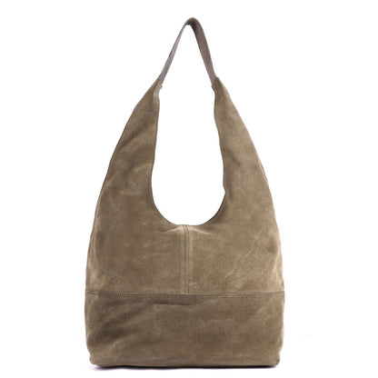 Rugged Hide - Petal Large Suede Tote Bag