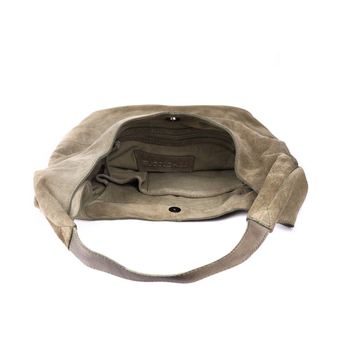 Rugged Hide - Petal Large Suede Tote Bag