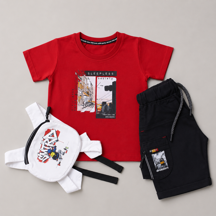 SMTRD Boys 3-Piece Summer Outfit Set