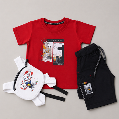 SMTRD Boys 3-Piece Summer Outfit Set