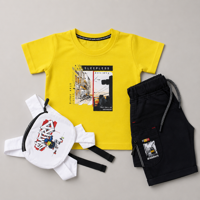 SMTRD Boys 3-Piece Summer Outfit Set