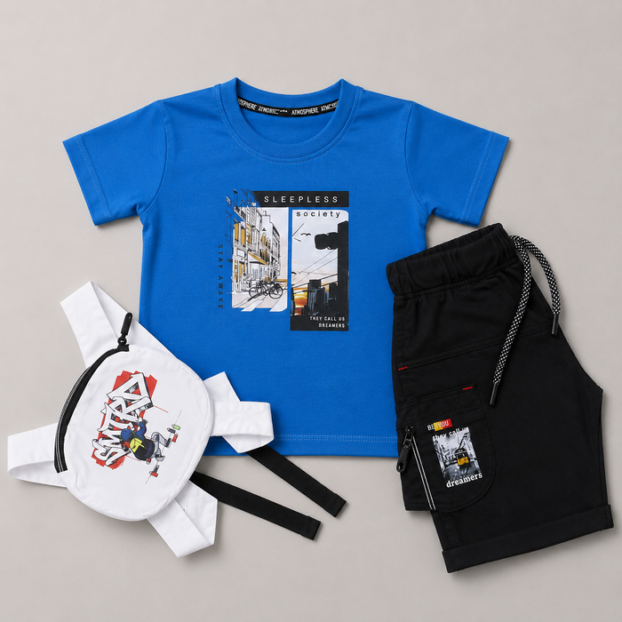 SMTRD Boys 3-Piece Summer Outfit Set