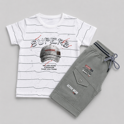 Superb Active Wear Boys Summer Set