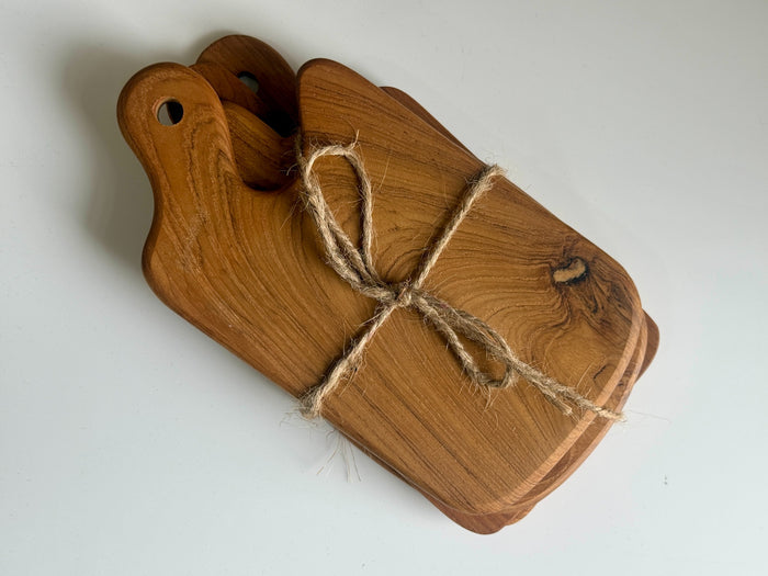 Teak Mini Serving Boards - Set Of 4