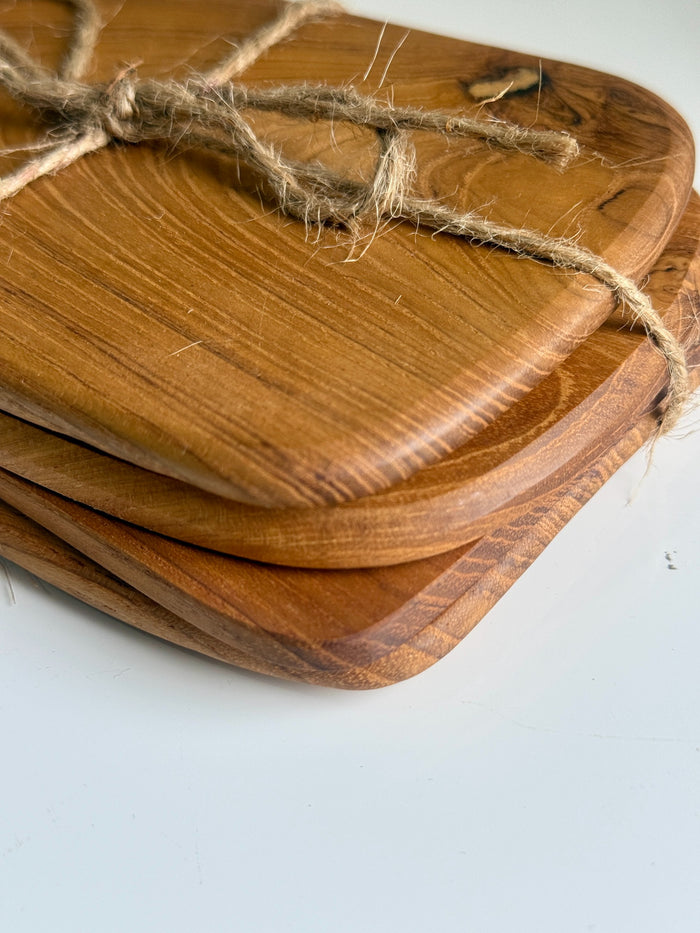 Teak Mini Serving Boards - Set Of 4