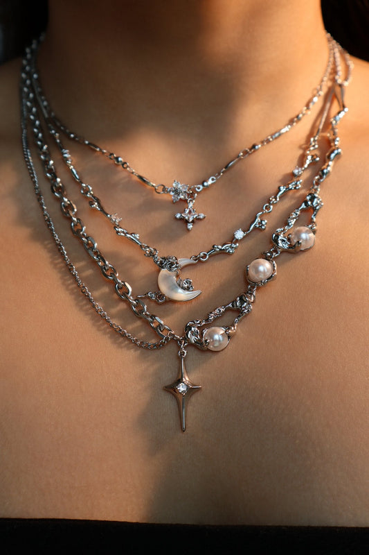 Moon Star Necklace Triple Pack
