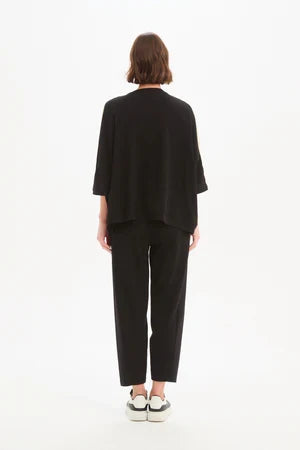 Tirelli - Oversized 3/4 Stripe Sleeve Tee