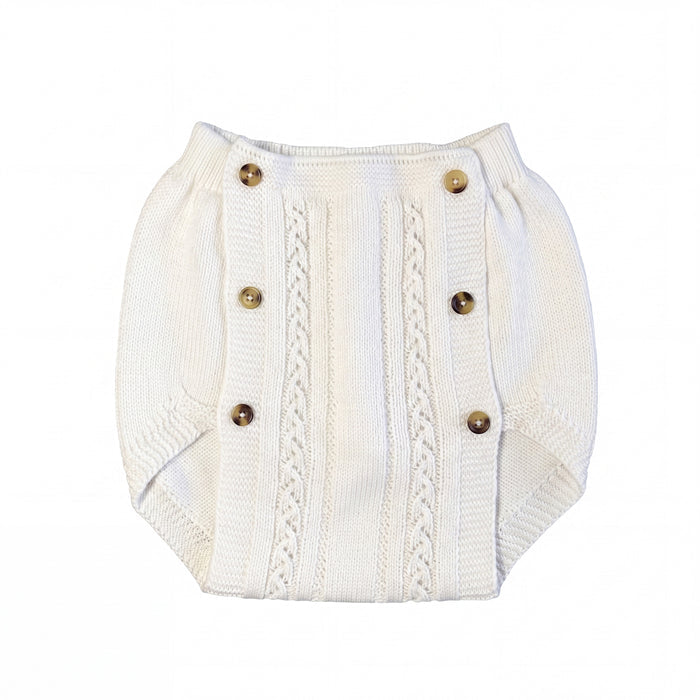White Bloomer With Buttons