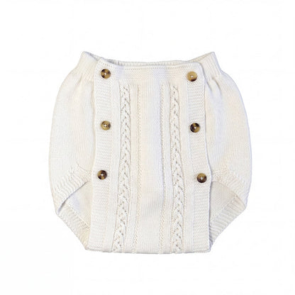 White Bloomer With Buttons