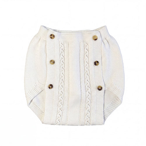 White Bloomer With Buttons