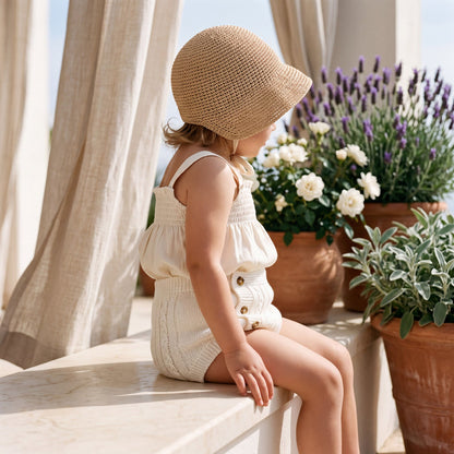 White Bloomer With Buttons