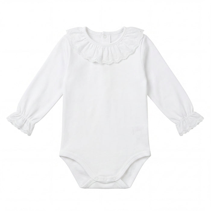 White Body Plumeti with Collar — AGÜ Baby Spanish baby clothes