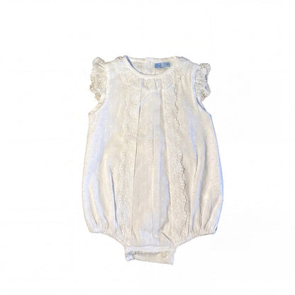 White Lace Plumeti Romper