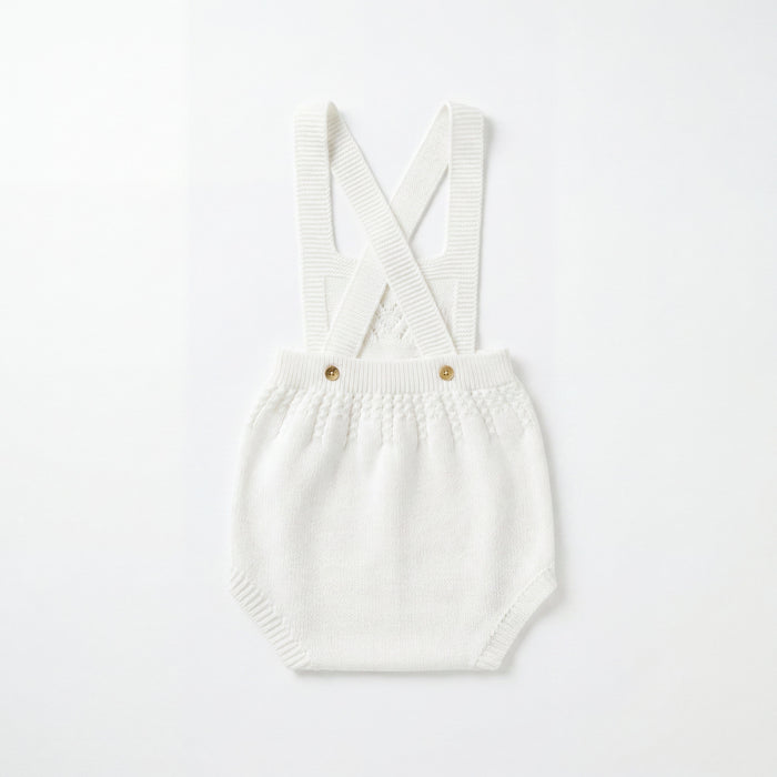 White Romper — view 4 — handcrafted in Spain — AGÜ Baby