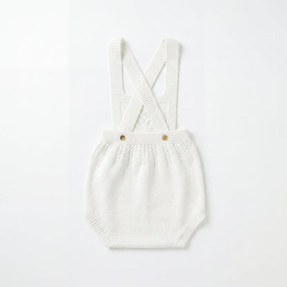 White Romper — view 4 — handcrafted in Spain — AGÜ Baby