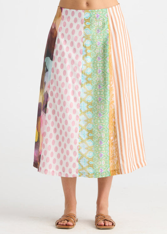 Zaket & Plover - Pattern Clash Skirt - Jumble Panel