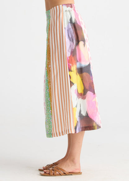 Zaket & Plover - Pattern Clash Skirt - Jumble Panel